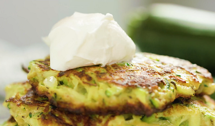 summer squash and chive pancakes recipe