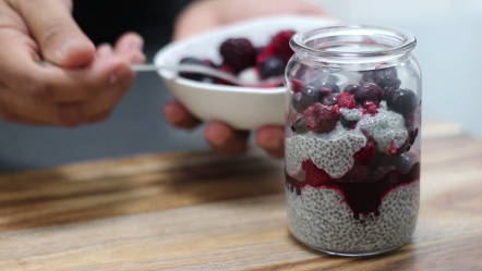 superfood triple berry chia pudding recipe