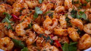 thai style ginger and sweet red chili shrimp recipe