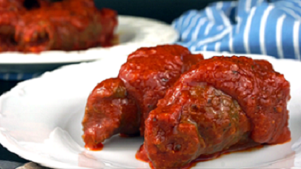 twist on italian braciole in marinara sauce recipe