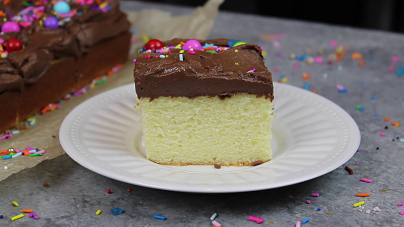 yellow sheet cake with chocolate frosting recipe