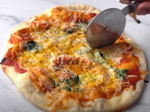 cheesy cast-iron thin crust pizza recipe