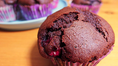 110 calorie chocolate cherry muffins recipe