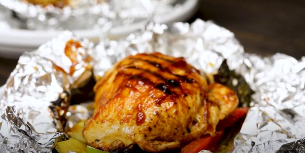 grilled hawaiian barbecue chicken in foil recipe