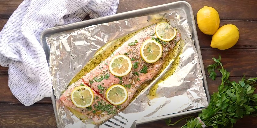 baked lemon herb salmon recipe
