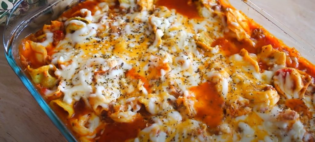 baked tortellini with meat sauce recipe