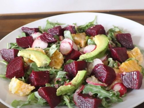 green salad with beets, oranges & avocado recipe