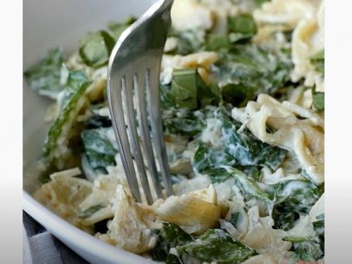 spinach artichoke pasta salad recipe