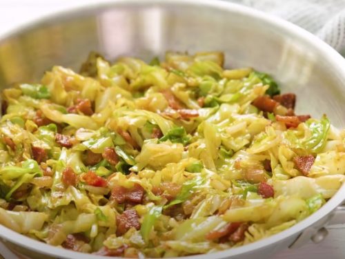 fried cabbage with onion recipe