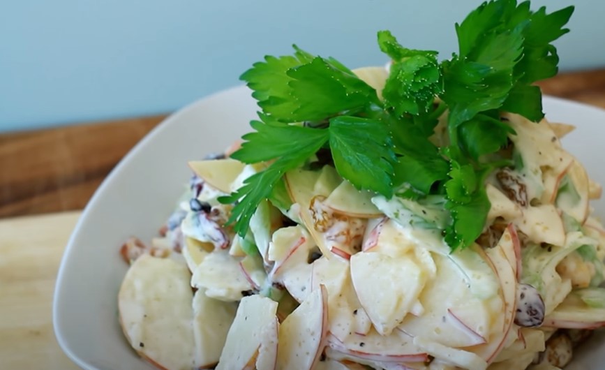 apple celery salad with yogurt dressing recipe