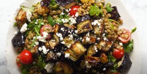 roasted eggplant and tomato orzo pasta recipe