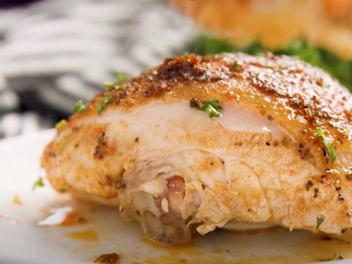 crispy rotisserie chicken thighs recipe