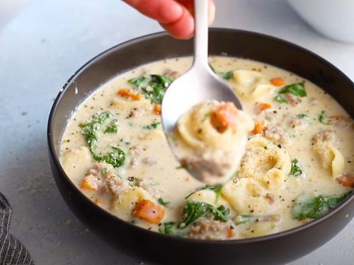 creamy sausage tortellini soup recipe