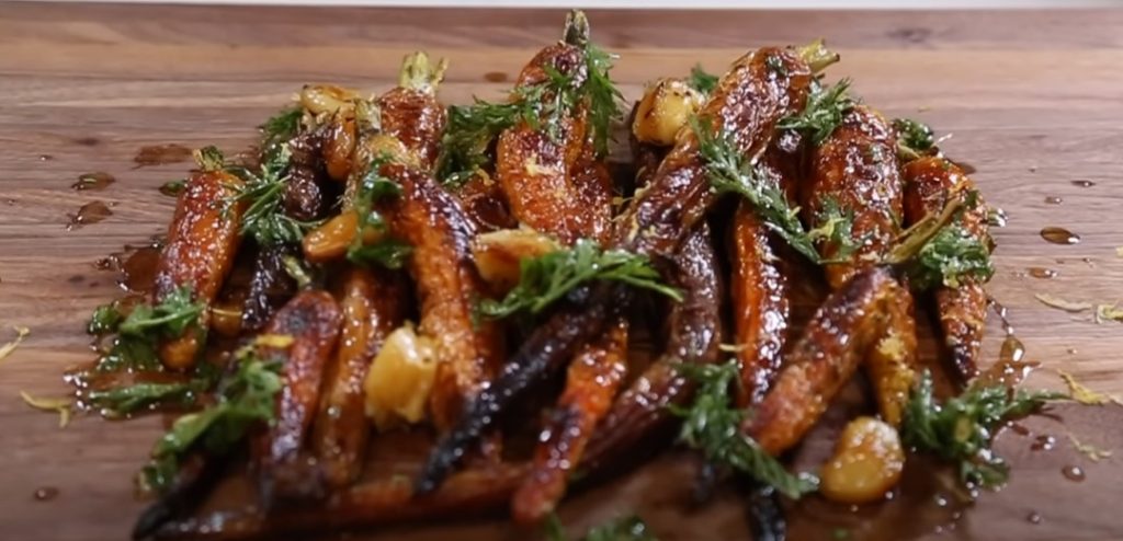 lemon zest-flavored roasted heirloom carrots recipe