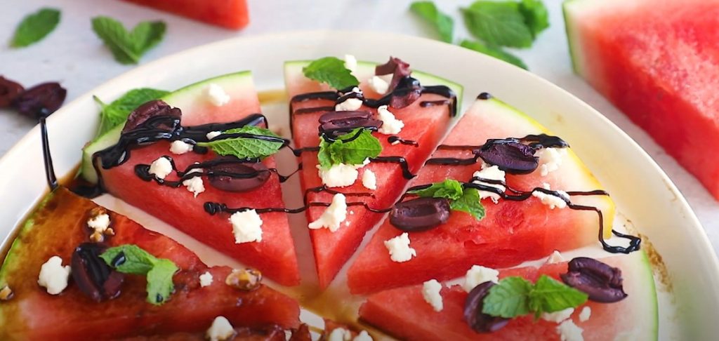 watermelon pizza with feta and balsamic recipe
