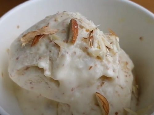 ricotta ice cream with honey and almonds recipe
