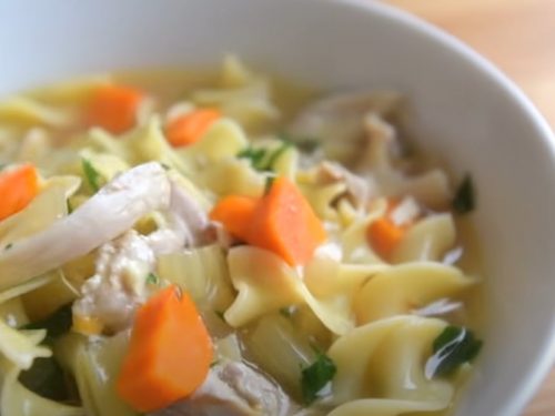 chicken noodle soup with parsnips and dill recipe
