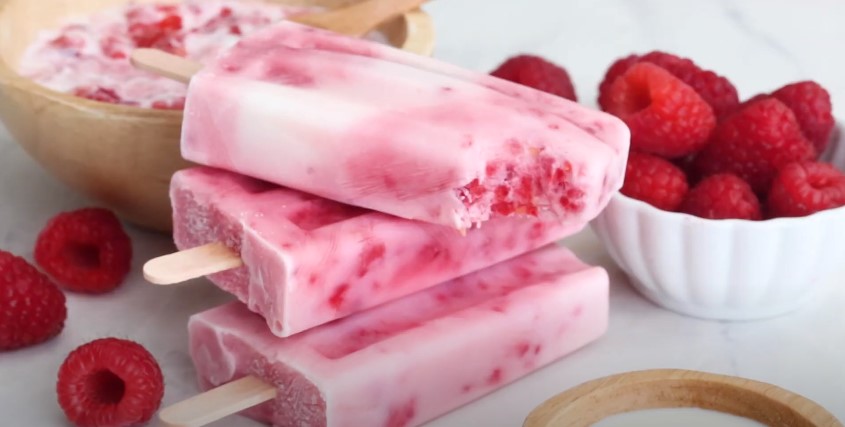 raspberry yogurt popsicles recipe