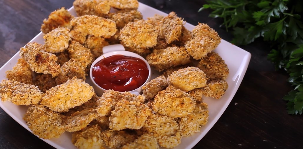 Microwave Chicken Bites Recipe with Parmesan KETO