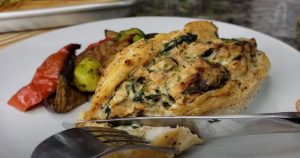 garlic butter mushroom stuffed chicken recipe