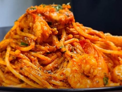 shrimp with sun-dried-tomato barbecue sauce recipe