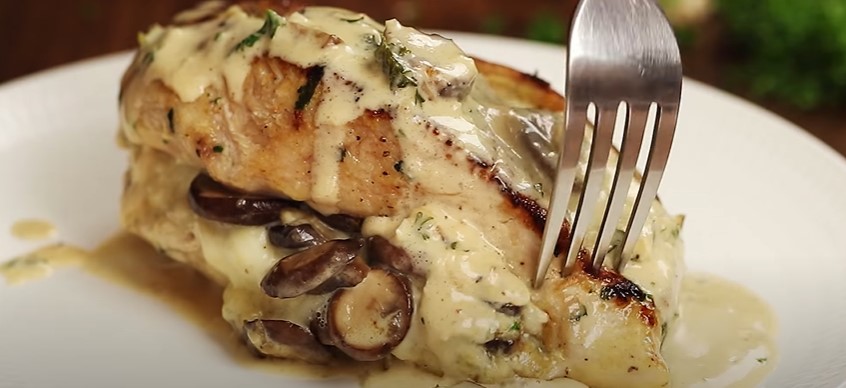 mushroom stuffed chicken breasts recipe