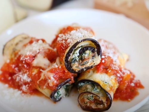 best skinny eggplant rollatini with spinach recipe