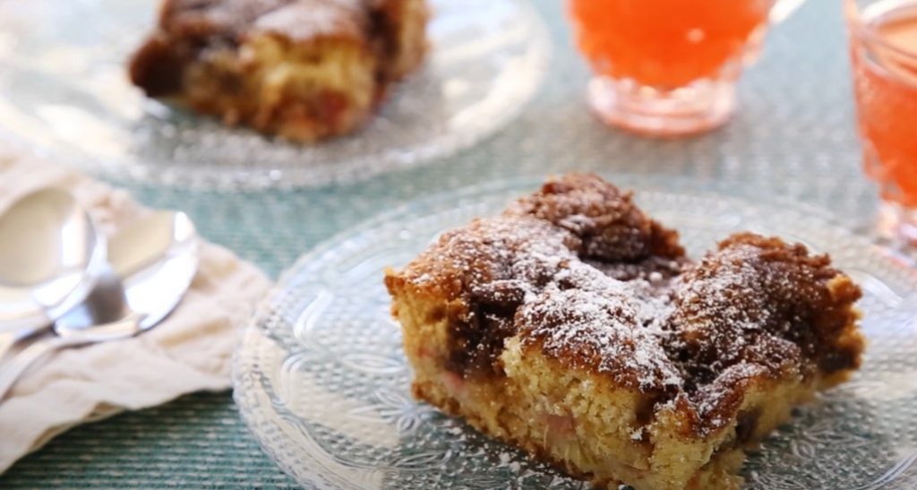 rhubarb compote cake recipe