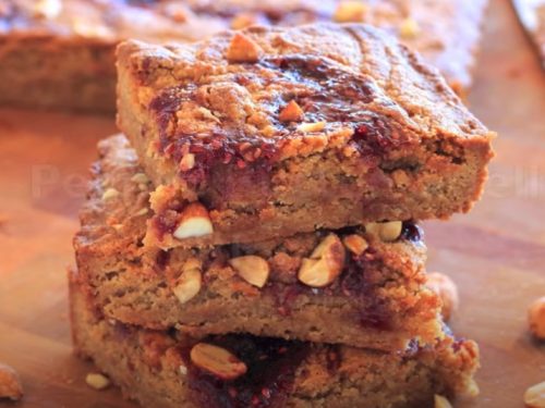 peanut butter and jelly blondies recipe
