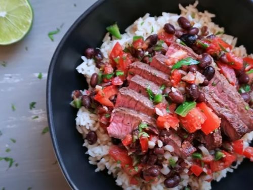 chipotle steak rice bowls recipe