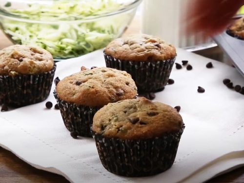 chocolate chip zucchini muffins recipe