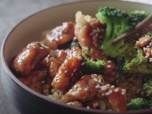 sesame chicken with quinoa recipe