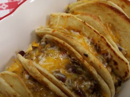 cheesy oven baked tacos recipe
