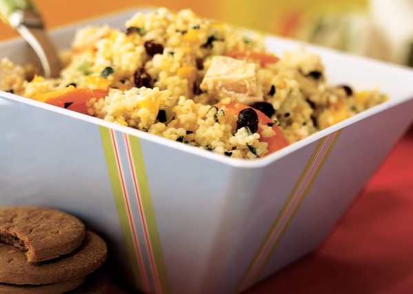 chicken and couscous salad with almonds recipe