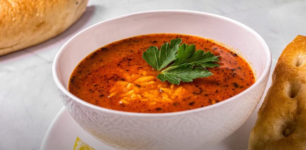tomato and orzo soup with gorgonzola recipe