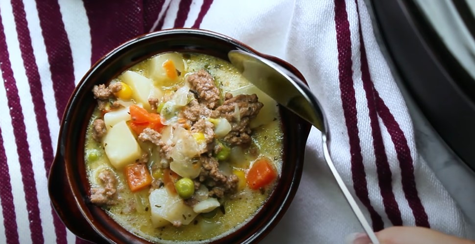 potato soup with ground beef recipe