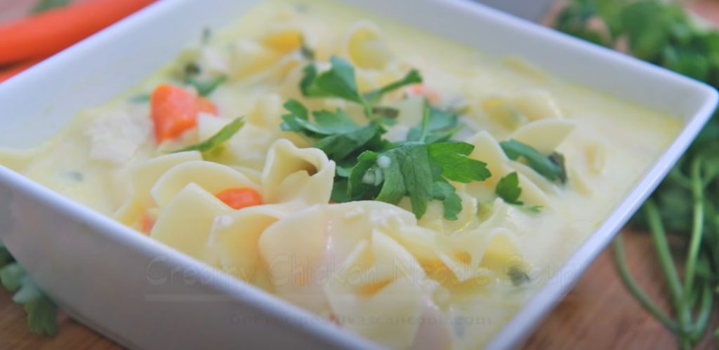 creamy chicken noodle soup recipe