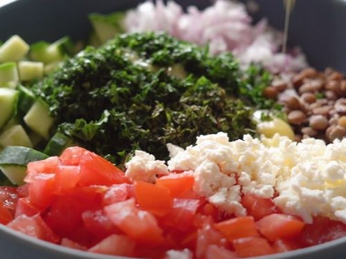 lentil salad with summer vegetables recipe