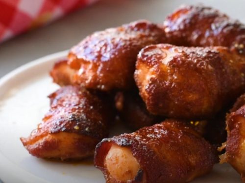 sweet and spicy bacon chicken bites recipe