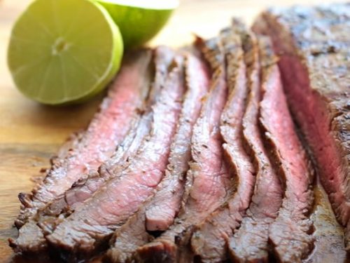 pan-seared or grilled marinated flank steak recipe