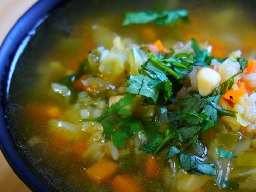 vegetable rice soup recipe
