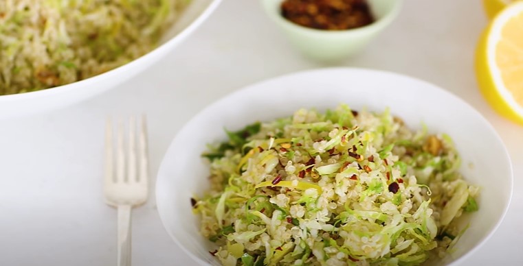 raw shredded brussels sprouts with lemon and oil recipe
