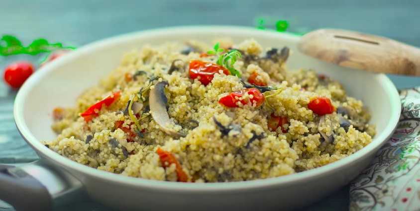 quinoa pilaf with shiitake mushrooms recipe