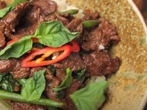spicy thai beef and jasmine rice recipe