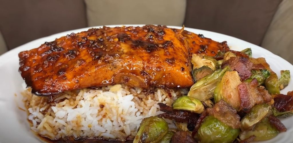 healthy roasted brussels sprouts and salmon recipe