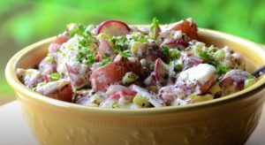 warm bacon cheddar potato salad recipe