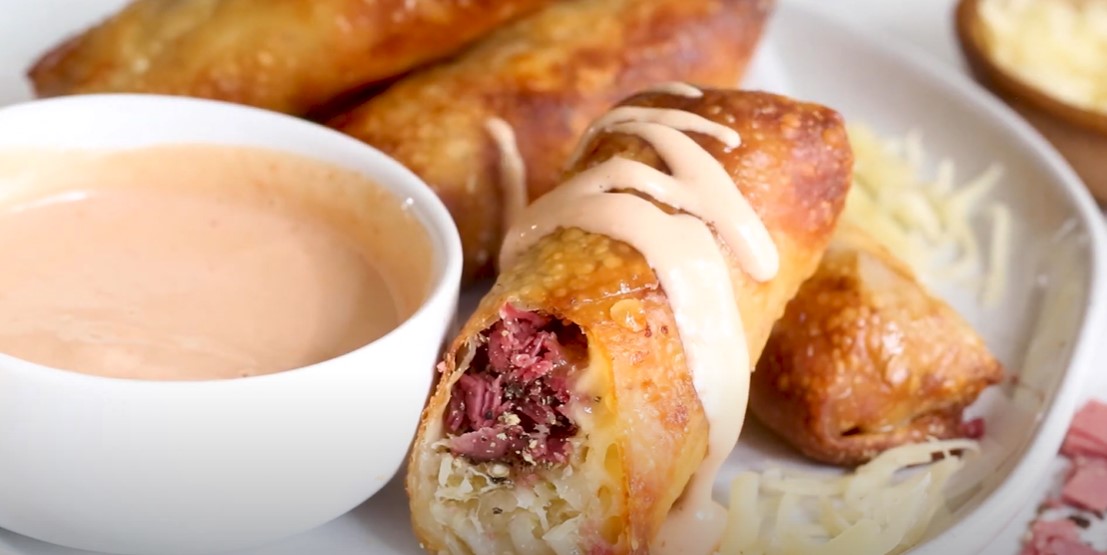 Air Fryer Pastrami Reuben Egg Rolls Recipe