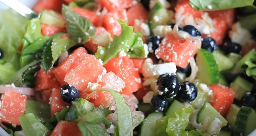 watermelon cucumber feta salad recipe