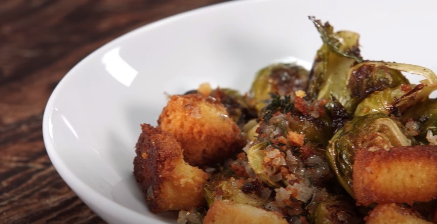 Cornbread Dressing with Brussels Sprouts Recipe
