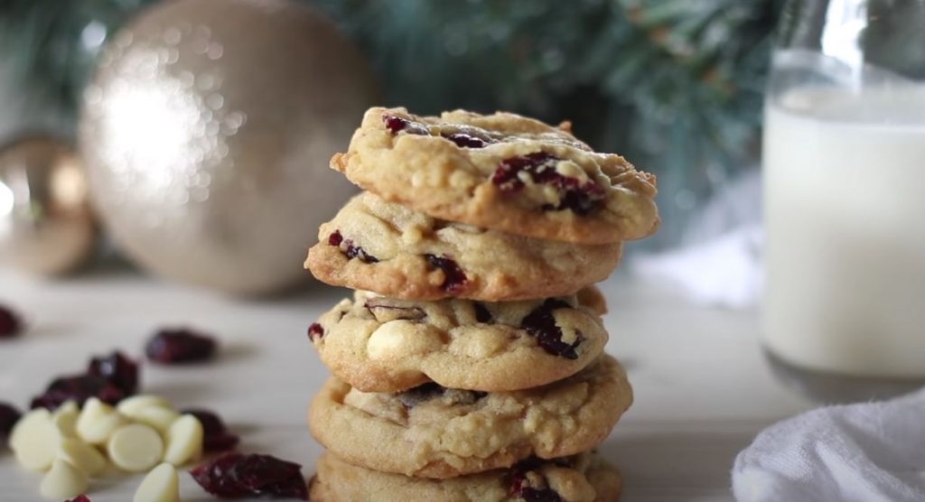 White Chocolate Cherry Cranberry Cookies Recipe